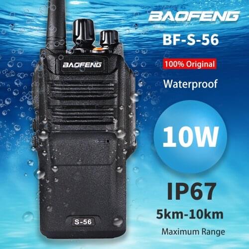 10W Baofeng S-56 Walkie Talkie Waterproof UHF Two Way Radio Station BF 9700 FM Transceiver S56 Upgrade UV-9R Plus Communicator