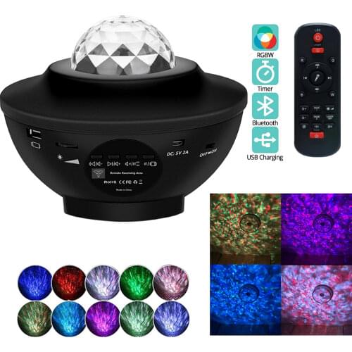 USB LED Colorful Music Starry Sky Galaxy Projector Bluetooth-compatible Player Star Night Light Romantic Decoration Lamp Gifts