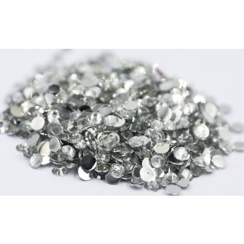 Crystal Clear 2~6mm Flatback стразы Resin Non hotfix Rhinestones in Bulk Package Plastic Nail Art Decoration for Garment