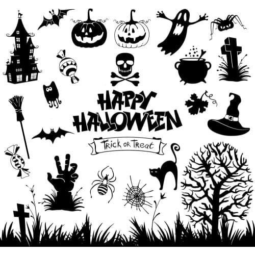 AZSG Halloween Clear Stamps/Seals For DIY Scrapbooking/Card Making/Album Decorative Silicone Stamp Crafts