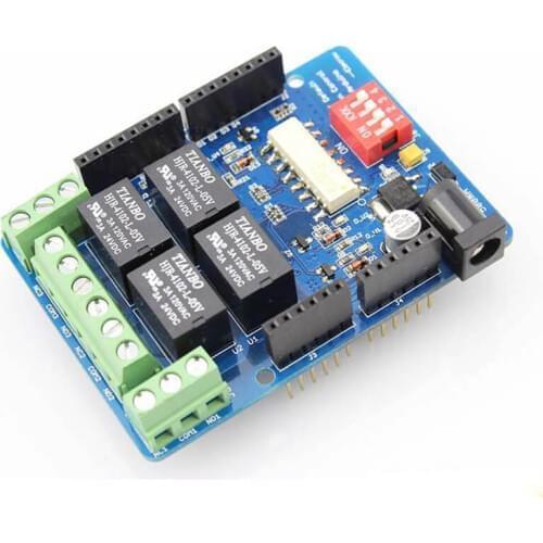 Elecrow Relay Shield v1.1 for Arduino Mega Relay Module 4 Mechanical Small Form Factor Electronic DIY Kit