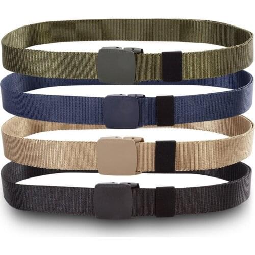 Mens Belt Nylon Training Metal Multifunctional Buckle Outdoor Sports Hook Belt Waist Unisex Automatic buckle Military Tactical