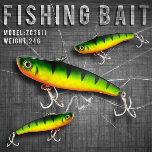 Fishing Lure 80mm 24g Sinking Manual Production Hard Bait VIB High Lures Professional Minnow Crankbait 3D Eyes Sharp Hooks