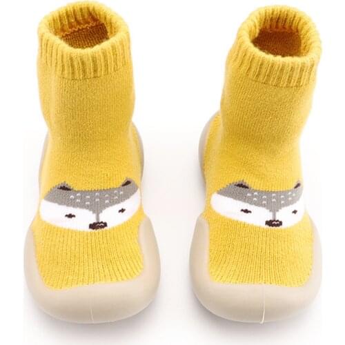 TELOTUNY Infant Indoor Cartoon Animals Soft Soled First Walkers Shoes Casual Baby Elastic Warm Floor Socks Toddler Shoes