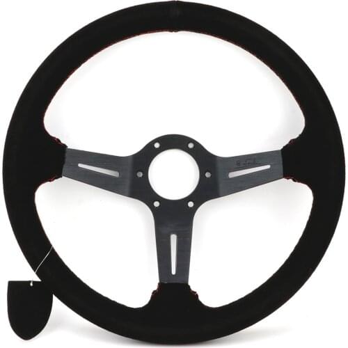 Universal 14inch ND Suede Leather Steering Wheel Drift Sport Steering Wheels