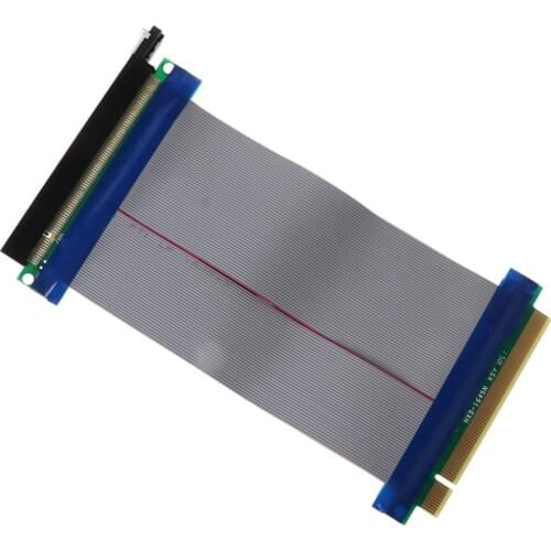 High Quality New PCIe 16X PCI Express PCI-E 16X to 16X Riser Extender Card Adapter Flexible Cable Feb6