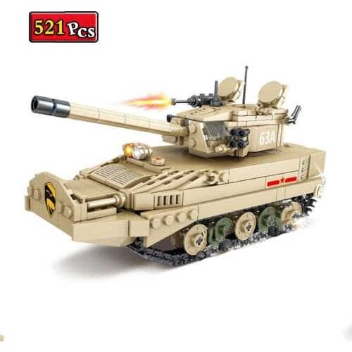 WW2 Military Series World War II Type 63A Amphibious Tank MOC Building Blocks Bricks Toys Gifts
