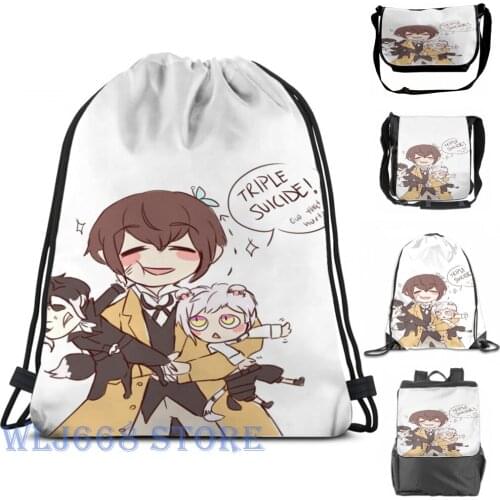 Funny graphic print shoulder Bags women Bungou Stray Dogs (2) Single shoulder backpack travel for men Gym Bag