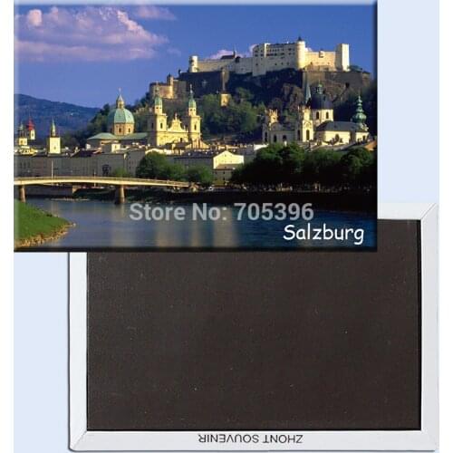 Salzburg Tourist Gift,Memory Austria Travel Rigid Fridge Magnets 20874