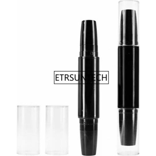 100pcs Empty Concealer pen,Double sides,Black Lip stick Cosmetic packing container For DIY makeup F3338
