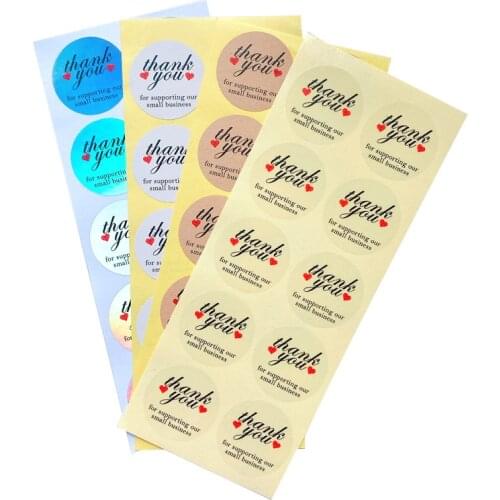 1000PCS Wholesale Heart sealing sticker Red love Thank you for your support laser stickers Bread Gift Seal Plain silver 3.5CM