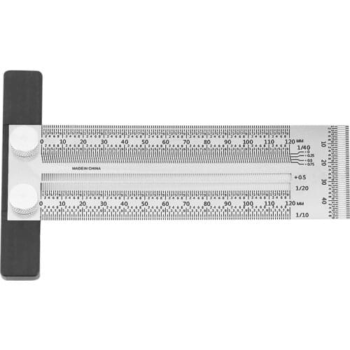 120 MM T Square Woodpecker Tools Woodpecker Square Precision Tiny T-Rule Precision Marking Ruler
