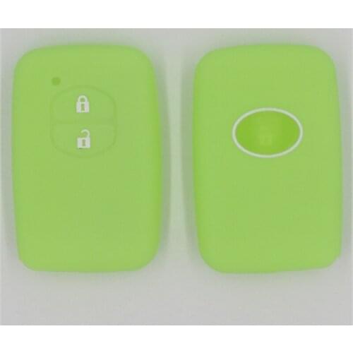 2PC Fit For Toyota Corolla Rav4 Yaris Auris Hilux Vitz Vios Camry Fortuner Prado Silicone Remote Key Cover Fob Case Shell