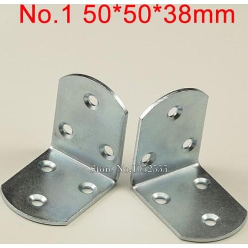 20pcs 50*38mm Iron Right Angle Corner Brackets Metal Shelf Support Repair Fixing furniture Connecting fittings K256