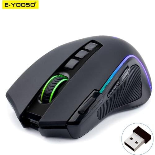 E-YOOSO X-11 RGB USB 2.4G Wireless Gaming Mouse 4000DPI 9buttons Programmable ergonomic for gamer Optics Mice laptop PC computer