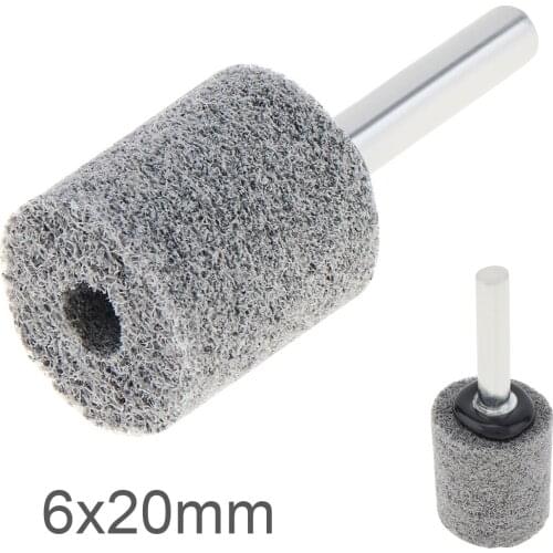 1 PC Cylindrical Fiber Grinding Head Nylon Grinding Wheel Polishing Wheel Shank Diameter 6MM for Drill Polish