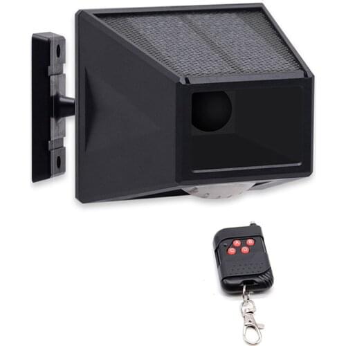 Motion Sensor Solar Alarm Light 110dB Loud Siren LED Strobe Lights RF433MHz Remote Controller Outdoor IP65 Waterproof for Farm