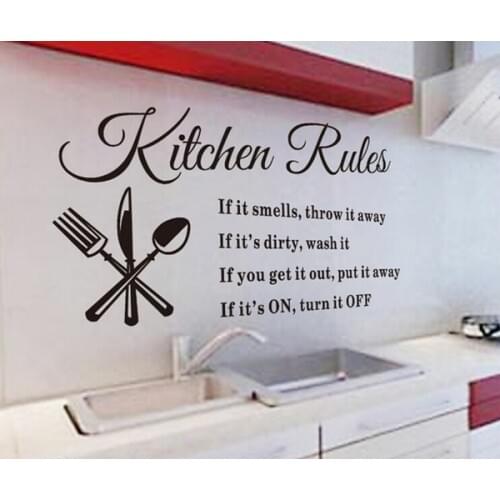 DIY Removable Kitchen Words Wall Stickers Decal Home Decor Vinyl Art Mural