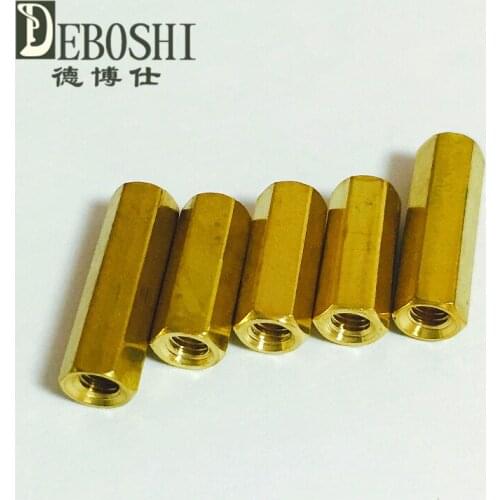 Double-pass pillars flat head pillars hollow pillars hexagonal copper stud isolation column M5*10