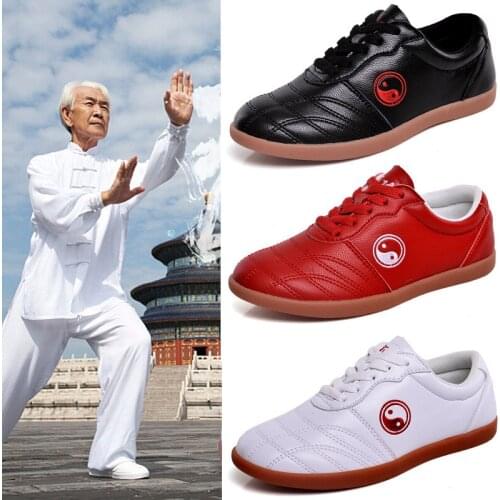 Hot Sale Soft Cowhide Tai Chi Shoe Tendon Good Quality Soft Bottom Practice Martial Art Shoes