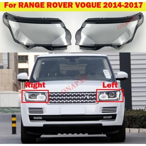 Light Caps Front Headlight Cover Glass Lens Shell Car Front Headlight Cover For LAND ROVER RANGE ROVER VOGUE 2014-2017