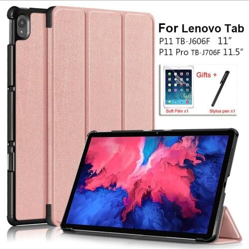 Leather Case For Lenovo Tab P11/P11 Pro TB-XJ606F/XJ706F 11.5 inch Painted Pattern Tablet Case Fold Stand Back Case Fundas Case