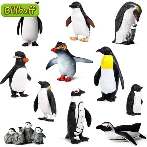 Hot DIY Penguin Multiple Modeling Animal Figure Collectible Toys Penguin Animal Action Figures PVC Plastic Toy for children Gift