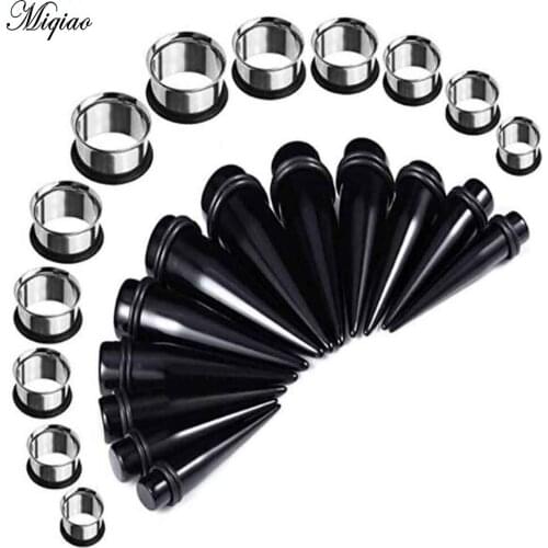 Miqiao 36pcs Crylic Ear Gauge Taper Tunnel Plug Expander 1.6-10mm Stretching Piercing Kit Sets 2020 Body Piercing Jewelry