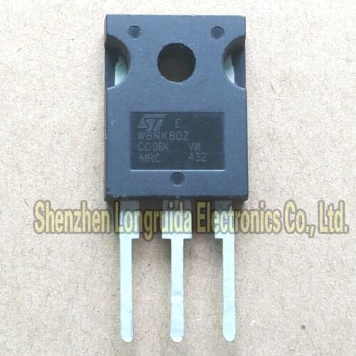 10PCS W8NK80Z STW8NK80Z TO-247 MOSFET TRANSISTOR 8A 800V