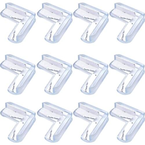 12PCS L Type Newborn Baby Safety Protector Table Corner Protection Cover Children Anticollision PVC Edge Kids Corner Guards