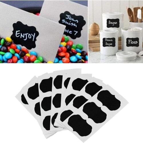 36pcs/set Blackboard Sticker Kitchen Jars Organizer Labels Seasoning Spice Bottle Sticker 49 X 34mm Chalk Board Sticker