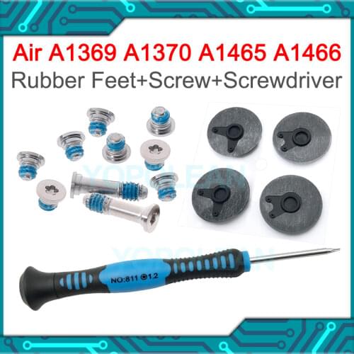 New For Macbook Air 11" 13" A1369 A1370 A1465 A1466 Bottom Case Cover Feet with Screws Screwdriver set