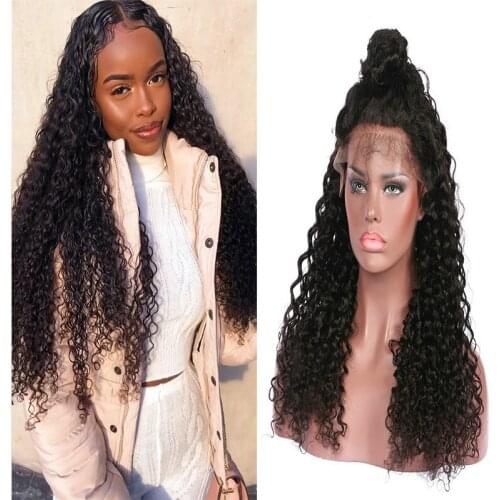 180 Density Water Wave Wig Transparent Human Hair 13*6 Lace Wigs Brazilian Wet And Wavy Curly Human Hair Wigs For Wome