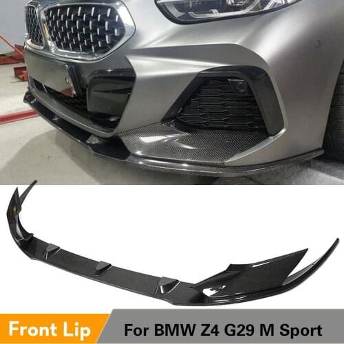 Carbon Fiber Front Bumper Lip Spoiler Guard Splitters for BMW Z4 G29 M Sport 2019 2020 Carbon Fiber Bumper Lip Spoiler Apron