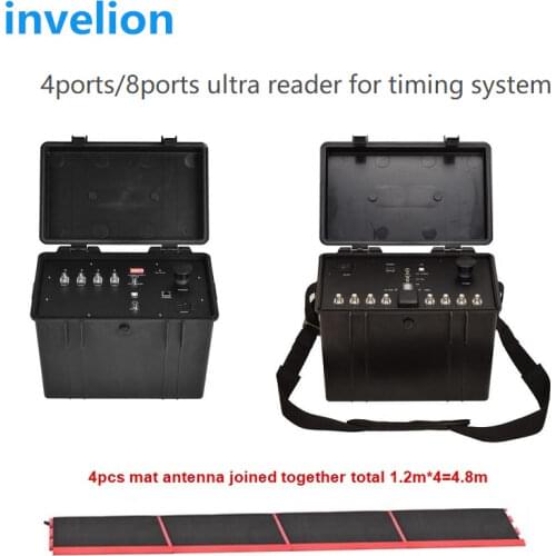 Complete timing system 4 ports long range rfid reader ethernet /floor mat antenna/software for triathlon/running timing solution