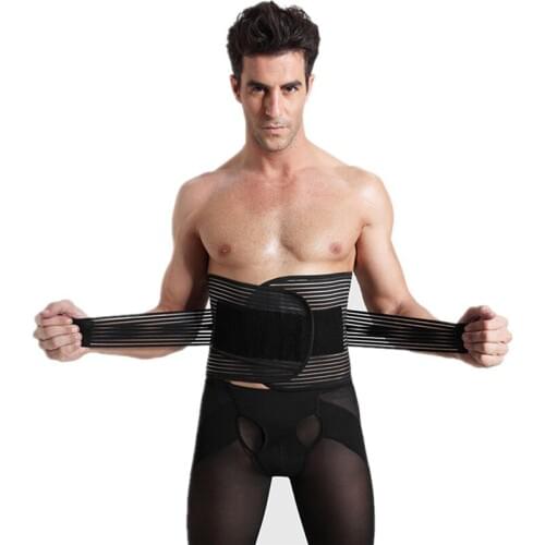 Weimostar Mens Body Slimming Belt Belly Compression Waist Support Trainer Shaper Sport Fitness Belt Lumbar Bodybuilding Belts