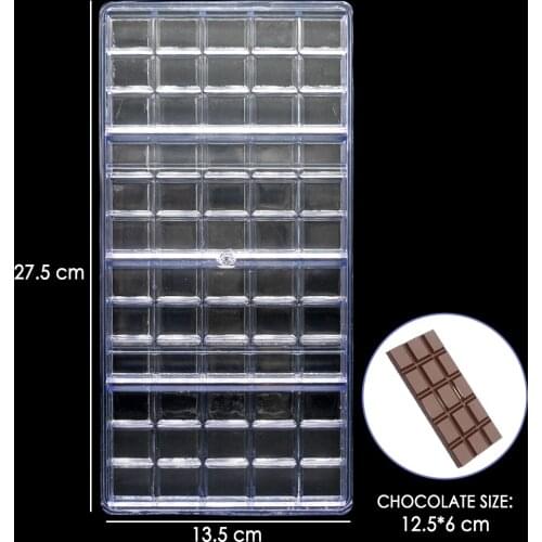 Chocolate Bar Maker Injection Hard PC Candy Mould Polycarbonate Break Apart Bar Chocolate Mold Cake Candy Baking Mould