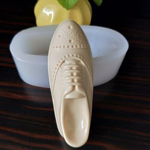 QT0218 PRZY Silicone Mold leather shoes Soap Molds Silicone Fondant Mould shoes Clay Resin Gypsum Chocolate Candle Mold