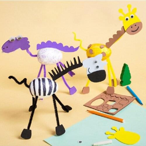 DIY Homemade 3D animals Kindergarten Learning Early Education Toys Montessori Teaching Aids Toys for Children Crafts Kids