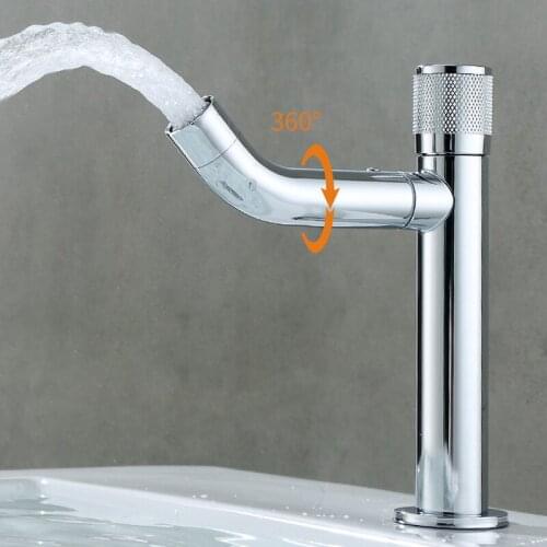 Bathroom Basin Faucet Deck Mount Black Chrome Single Cold Tap Stainless Steel Kitchen Washbasin Sink Lavotory Faucets