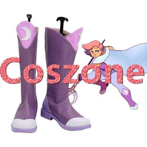 She-Ra Princess of Power Glimmer Purple Cosplay Shoes Boots Halloween Carnival Cosplay Costume Accessories