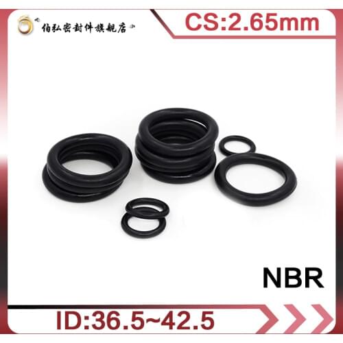 Nitrile Rubber O-Ring 20PCS/lot Black NBR Sealing CS2.65mm ID36.5/37.5/38.7/40/41.2/42.5mm O-Ring Seal Gasket Ring