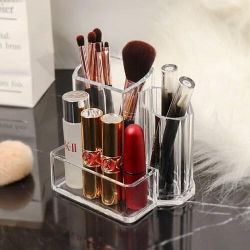 Makeup Brush Storage Box Lipstick Makeup Organizer Transparent Acrylic Cosmetics Jewelry Office Supplies Business Plastic Box