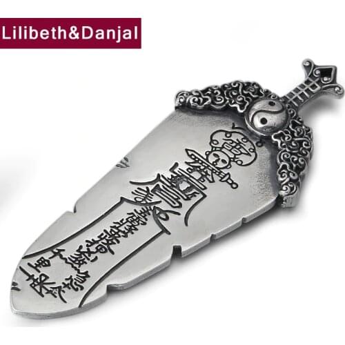 2019 Buddha Pendant 100% 925 Sterling silver Jewelry Men Women Ethnic Amulet Sword Necklace Pendant Jewelry collier femme 2018 P
