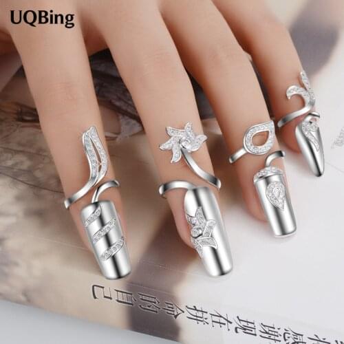 Fashion Solid 925 Sterling Silver CZ Zircon Joint Rings For Women Gold/Silver Finger Jewelry