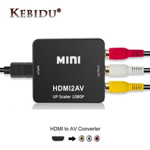 New 1080P Mini HDMI to VGA to RCA AV Adapter Converter with 3.5mm Audio cable VGA2AV / CVBS + Audio to PC HDTV Video Converter