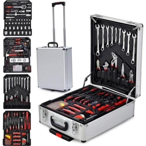 186 sets of Aluminum Alloy Box Tool Set Hardware Tool Set Bar Box Set Tool Retail Wholesale With advanced box