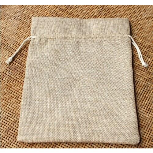 20*30cm 50pcs Vintage Style Jute Sacks Drawstring Gift Bags For Jewelry/wedding/christmas/birthday Packaging Linen Pouch Bags