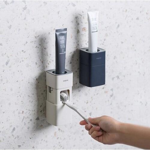 Bathroom Automatic Toothpaste Squeezer Hand Free Tooth Paste Squeezing Dispenser Easy Press Toothpaste Holder Bathroom Tools