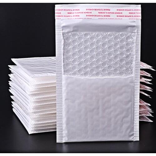 Office Stationery Paper (15 * 18cm + 4cm) 10 Pieces / White Envelope Paper Bubble Bag Foam Collision Postage Delivery Bag